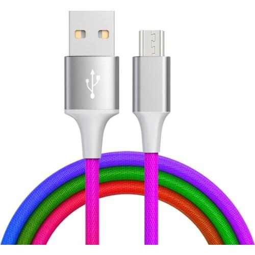 Gift Colour Rainbow Micro Typec USB Charger Mobile Phone Lighting Fast Charging Cables Core Cord Data Line For Iphone 11 10 X