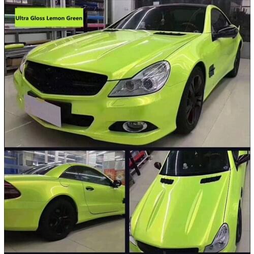 SUNICE Green Series High glossy Car Wrap Vinyl Auto Accessory PVC Adhesive Vinyl 152cmX30cm/50cm(60inchX11.8inch/20inch)