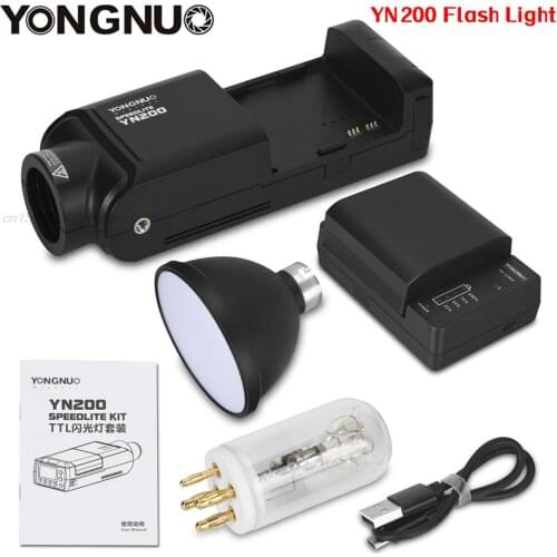 YONGNUO YN200 Flash Light TTL HSS 2.4G 200W Lithium Battery USB Type C with YN560-TX (II)/YN560-TX Pro/YN862 for Canon Nikon