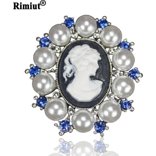 Big Crystal & Pearl Jewelry Brooches Women Fashion White Vintage Clothing Decor Accessories Party & Wedding Pin Brooch