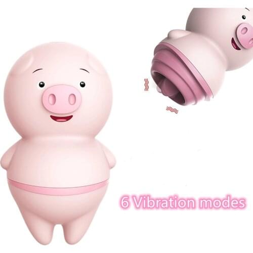 Tongue Lick Women Vibrator Clitoris Massage for Woman Female Masturbator Mini Vibrators Anal Shop Vagina Sex Toys Cute Pig