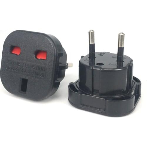 1pc Universal UK to EU Plug Converter 250V AC Power Adapter Charger Euro Travel Adapter EU Plug Adapter British Scoket Outlet