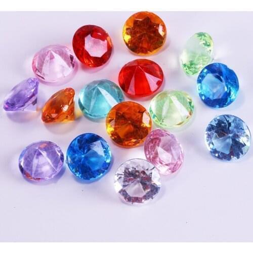 20Pcs Acrylic Plastic Diamond Shape Pawn Pieces For Token Board Games Counter Accessories,10 colors,diameter 2cm