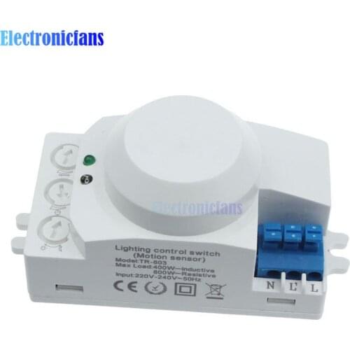 220V AC 400W 5.8GHz 360 Degree Microwave Movement Radar Sensor Switch Light Switch Induction Microwave Motion BC-360A