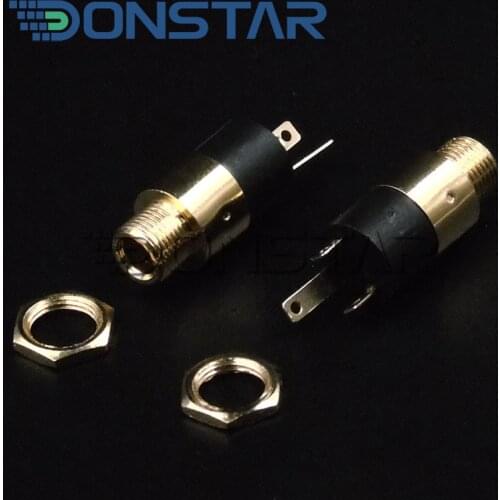 5Pcs Gold PJ392 3.5mm Stereo Female Sockect Jack 3 POLE Audio Headphone Connector Stereo Headphone Audio Video Jack Socket Plug