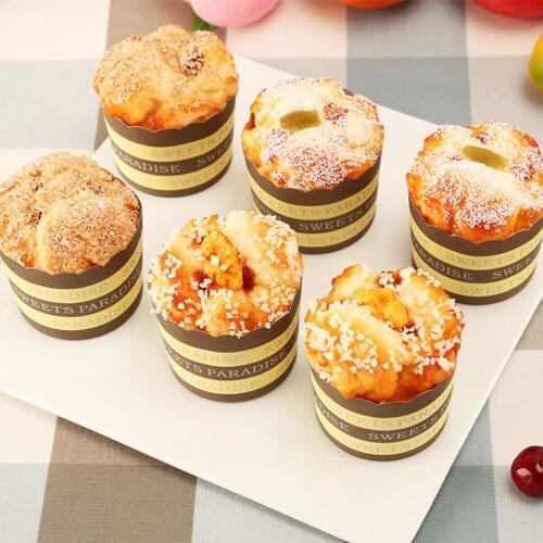 6 Pcs/set High Simulation Cupcakes Artificial Fake Food Mixed Photography Props Cake Model Kitchen Toy Home Cake Shop Decor