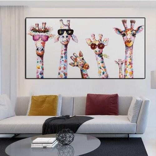 Big size Full Square Round Drill 5D DIY Diamond Painting Giraffes Family 3D Embroidery Cross Stitch 5D Home Decor Gift