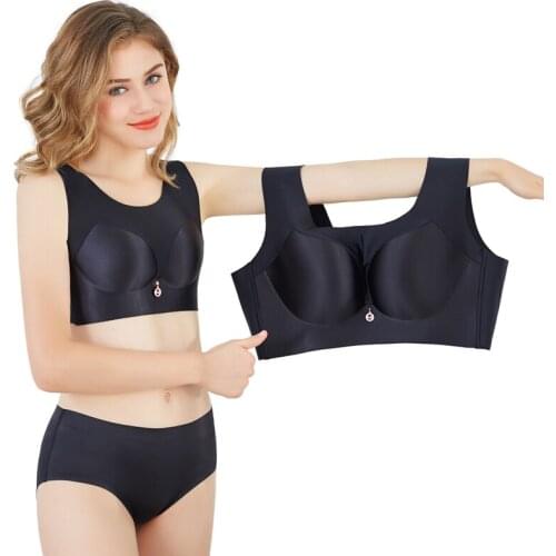 No trace back sexy gathered high quality no steel ring large size bra set
