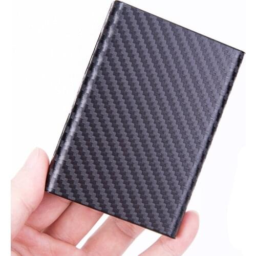 2020 New Card Holder Super Light Carbon Fiber Name ID Credit Card Holder Business Card Case Organizer For Men