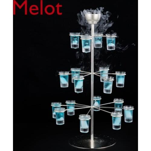 Bullet Cup Holder Pub Wine Set Cocktail Tree-Shaped Wine Rack Bar Quiet Bar Chinese Rainbow Wine Cup Holder Wine Accessories