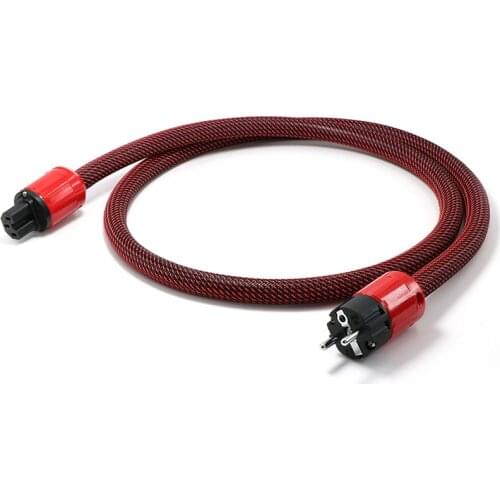 D503330E HI-End EU Schuko Power cable 5N OFC AC Mains Power Cord HIFI Power Cable For Subwoofer, Amplifier, DV/AV Audiophile