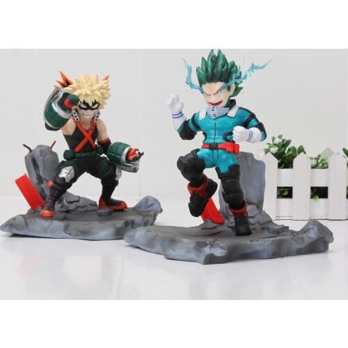 14cm My Hero Academia Boku no Hero Akademy Midoriya Izuku Bakugou Katsuki PVC Action Figure Toy