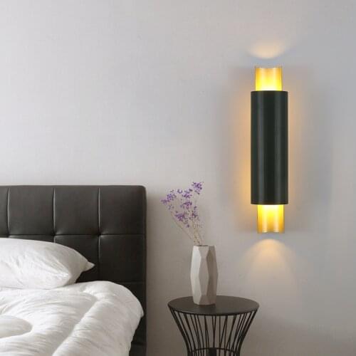 FSS Nordic Wrought Iron Wall Lamp Modern Art Living room Wall Lamp Bedside Bedroom Study Aisle Lamp Corridor LED Wall Lamp