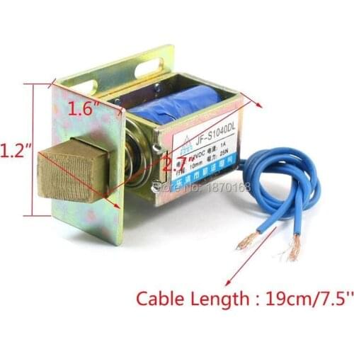 JF-S1040DL DC 12V 1A 16W Open Frame Type Door Lock Solenoid Electromagnet