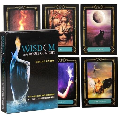 Wisdom of the House of Night Oracle Cards A 50-Card Deck and Guidebook Cards Board Game Reading