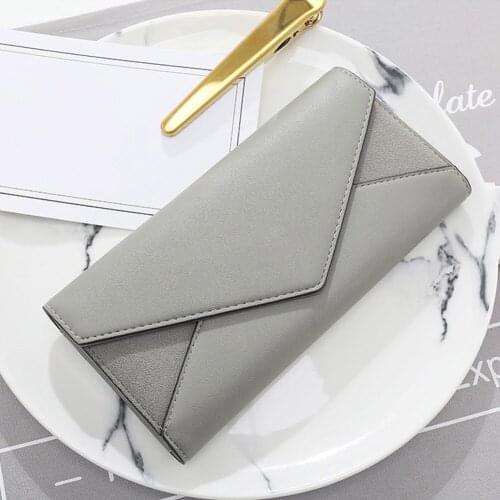 New Cartera Mujer Women Fashion Long Envelope Wallet Hasp Pocket Coin Card Holder Purse PU Leather Handbag Fashion Wallet Women