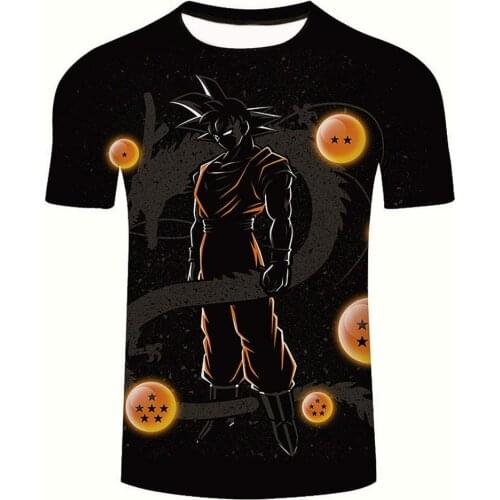Summer New Black Goku Vegeta 2021 Casual 3D T-shirts Men Tops Tees Unisex Short Sleeve Teens Casual Fashion Anime T Shirts