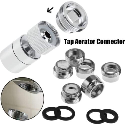 Metal Outside Inside Thread Water Saving Adaptor 16-28mm to 22mm Tap Aerator Connector for Home Daily Faucet with Gasket Tools