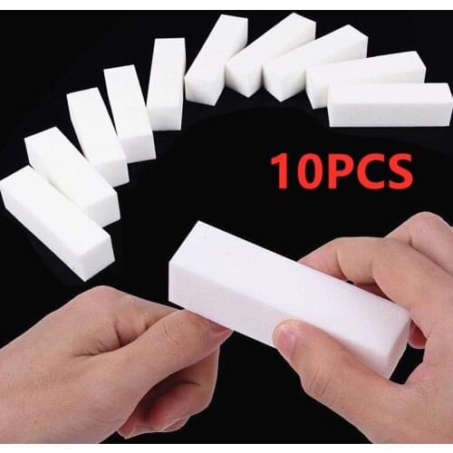 2/5/10PCS New Mini Sponge Nail File White Sanding Buffer Block Durable Acrylic Block Polish Pedicure Manicure Nail Art Tools