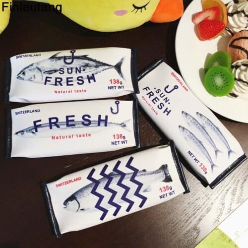 New Fish Pencil Case PU Leather Pencil Bag School Supplies Stationery Material Creative Large Capacity Children Gift Pencil Bag