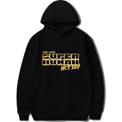 New arrival nct 127 Album We are superhuman Aid Sweatshirt New kpop TaeYong printing Hip hop Sweatshirt Unisex harajuku hoodies