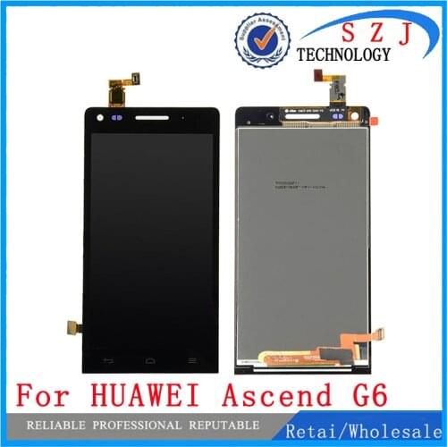 New 4.5'' inch Black LCD Display + Touch Screen Digitizer Assembly Replacements For Huawei Ascend G6 Free Shipping