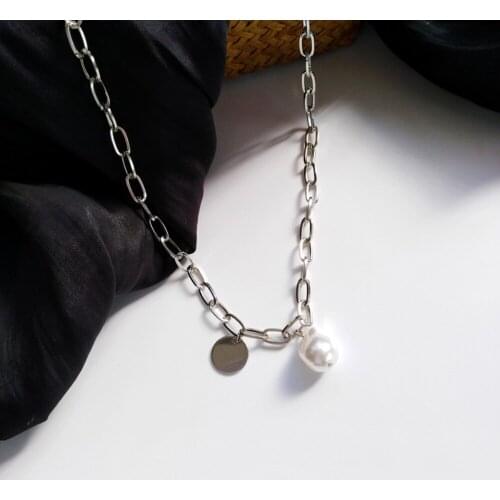 LANIWOO Pearl Clavicle Necklace Short Hoodie Sweater Chain 2020 New Fashion Vintage Jewelry For Punk Girls Accessory