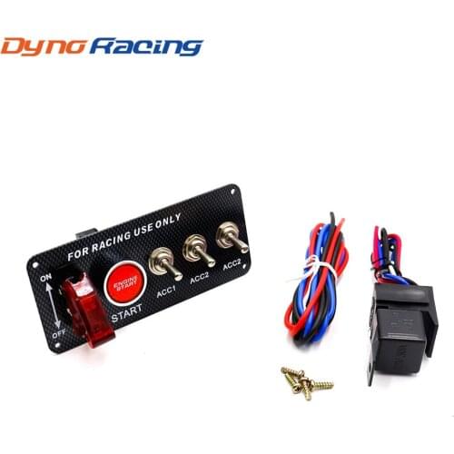 Racing Switch MP-3018 Racing Car 12V Ignition Switch Panel Engine Start Push Button LED Toggle A YC100512-03