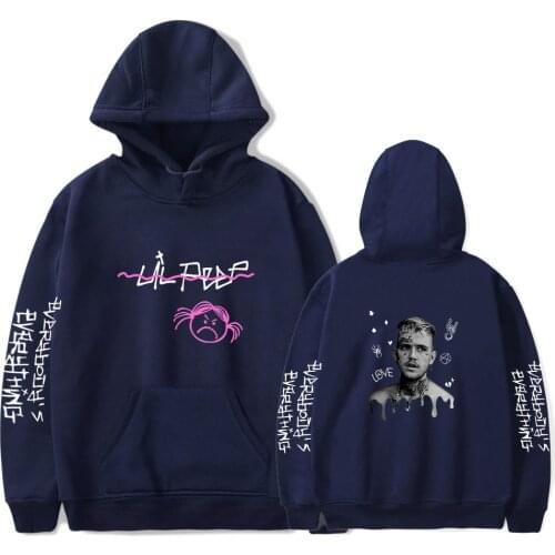 Lil peep casual hoodie ladies mens popular sweatshirt autumn and winter boys and girls New custom blue pullover warm jacket