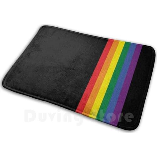 Rainbow Pride Lgbt Strip Mat Rug Carpet Anti-Slip Floor Mats Bedroom Rainbow Pride Lgbt Strip Gay Pride Lesbian Lgbtq Ricaso