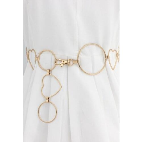 Hip High Waist Gold Silver Belts for Women Fashion Waistbands All-match belt for Party Jewelry Dress Waist metal Chain Belt