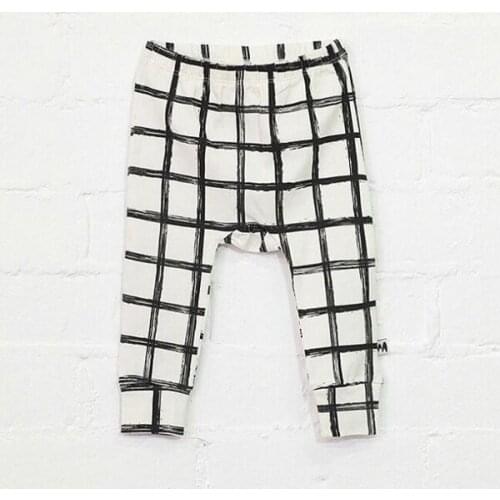 1-4 Yrs Baby Boys Girls Cartoon Pants Fox Pattern PP Harem Pants Childrens Kids Spring Autumn Soft Comfortable Plaid Trousers