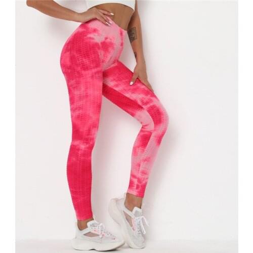 Gym Leggings Tie Dye Sports Pants Fitness Yoga Leggings Women Training Sports Pants Booty Yoga Leggins Workout Sports Leggings