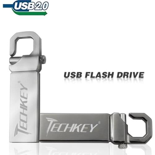 USB Flash Drive Newest Pendrive waterproof USB 2.0 External storage Pen Drive 32GB 16GB 8GB 4GB metal Memory stick U Disk Gift