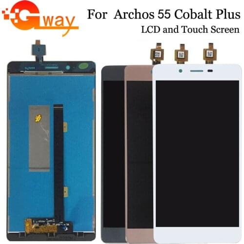 TOP Quality For Archos 55 Cobalt Plus LCD Display with Touch Screen Digitizer Assembly Mobile Phone Accessories + Free Tools