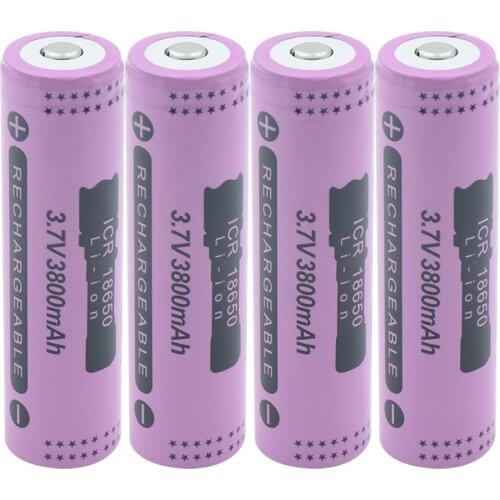 3.7V 18650 3800mAh Rechargeable Battery High Capacity Li-ion Rechargeable Battery For Flashlight Torch headlamp Batteries