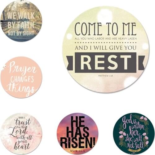 58mm Bible of Jesus Christian Icons Pins Badge Decoration Brooches Metal Badges For Clothes Backpack Decoration