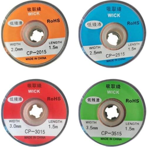 1.5m Desoldering Braid Welding Solder Remover Wire Lead Cord BGA Repair Tool Accurate Design Ensures Tin Absorption Capacity
