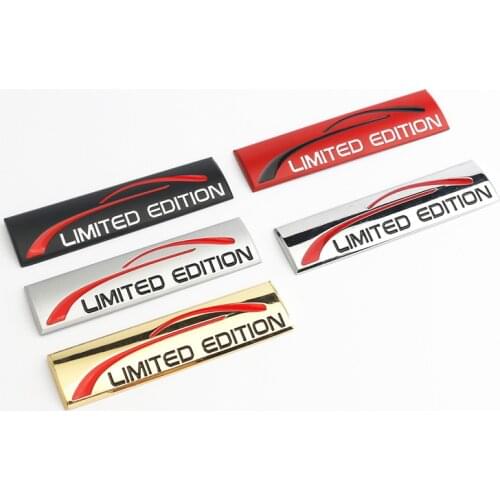 1 Pcs 3D Metal Car Sticker Chrome Limited Edition Emblem Badge Decal for BMW Audi Honda Opel Lada Toyota Chevrolet Hyundai Ford