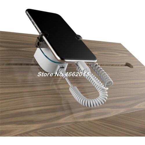 10 pcs New phone security display stand wireless alarm holder chargeable cellphone retail anti theft protect mount with clamp