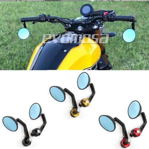 2pcs Universal 7/8" Round Bar End Rear Mirrors Moto Motorcycle Motorbike Scooters Rearview Mirror Side View Mirrors