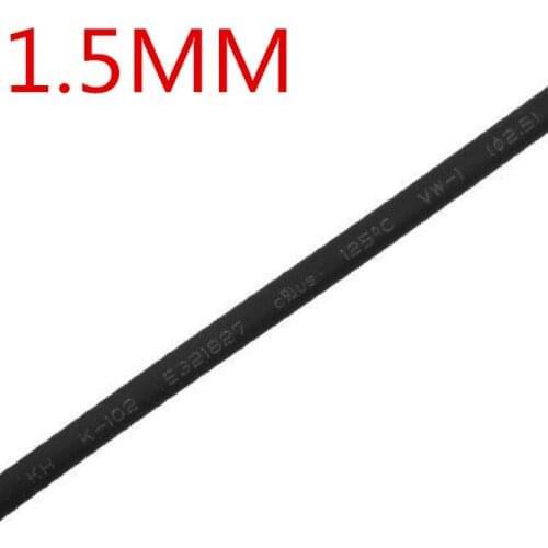 5M 2:1 1.5mm Assortment Polyolefin Halogen-Free Heat Shrink Tubing Tube Sleeving Wire Cable Kit