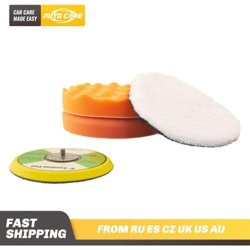 6 Inch Buffing M8 Self adhesive Polishing Buffer Pad Set Adapter For Car Polisher 4PCS Per Set 150mm