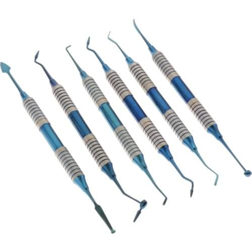 6pcs Composite Resin Filler Set Spatula Polish Coated Restoration Kit