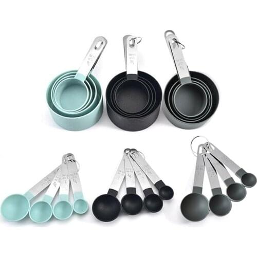 8Pcs/Set Creative PP Measuring Cup,Space Saving Kitchen Cooking Baking Utensils,Household Collapsible Measuring Spoons Sets