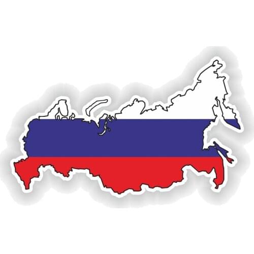 Personality PVC 10cm X 17cm Car Sticke Decal Russia SILHOUETTE FLAG Motorcycle Accessories Auto Vinyl Waterproof Sticker