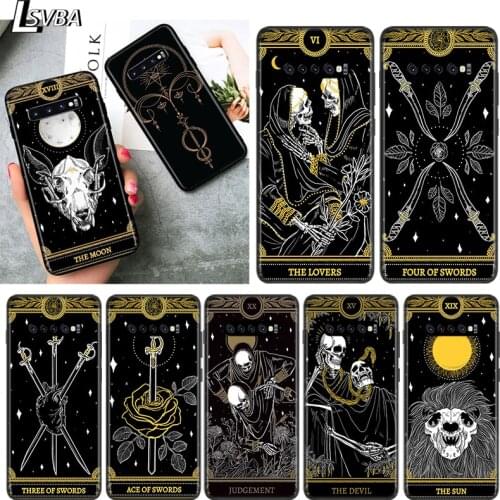 Death Tarot For Samsung Galaxy S21 S10 S10E S9 S8 S7 S6 Edge Note 8 9 10 20 Plus Ultra Pro Soft Phone Case