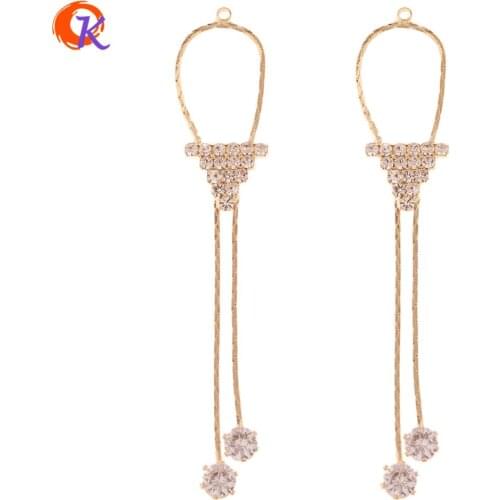 Cordial Design 20Pcs 13*75MM Jewelry Accessories/DIY Earrings Making/Rhinestone/Genuine Gold Plating/Hand Made/Earring Findings