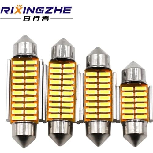 Festoon C5W 31mm 36mm 39mm 41mm Canbus auto interior lights 4014 12/16/20SMD Super Bright Auto Interior Reverse Lamp Car Styling
