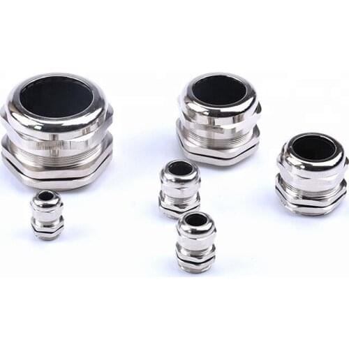 IP68 Waterproof Brass Metal Cable Gland PG7 PG9 10Pcs/bag